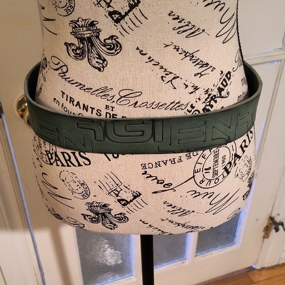 Energie Green Leather Belt. Made In Italy. Size 30. Great Condition. - Picture 2 of 8